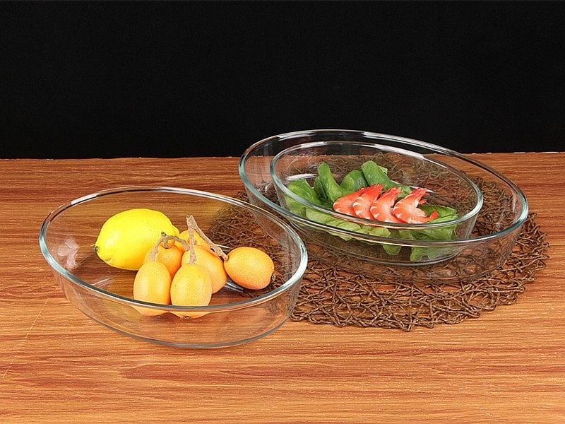 Set 3 khay thuỷ tinh Diamonds kèm hộp đựng 3 kích