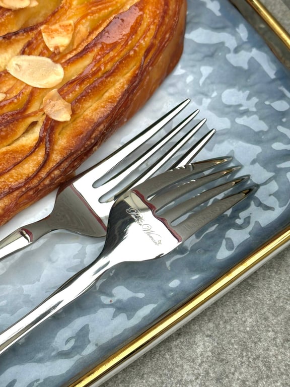 Set 5 dĩa inox in hoa cao cấp maize 18.5cm