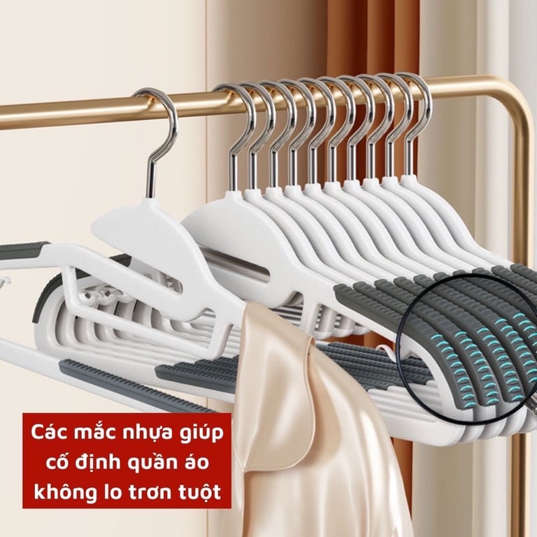 SET 20 MÓC QUẦN ÁO CHỐNG TRƯỢT