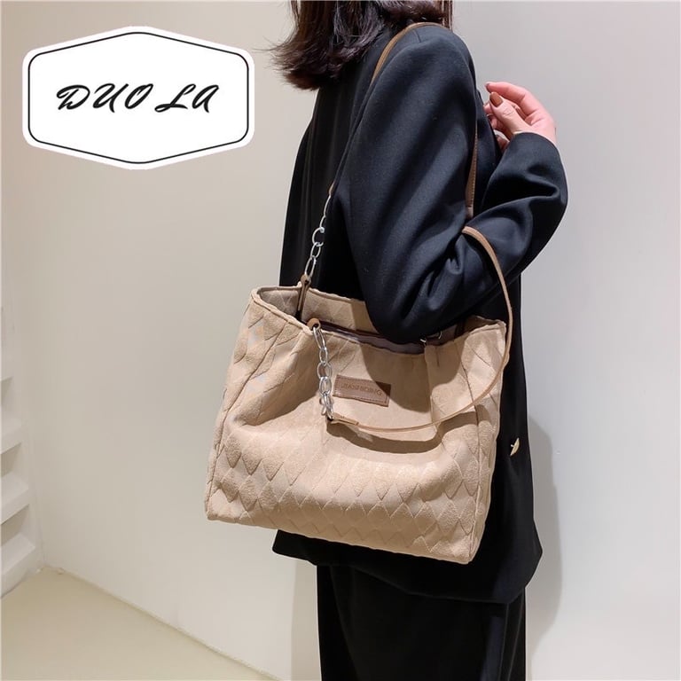 Túi Xách Tote Đeo Vai nhung  Cỡ Lớn