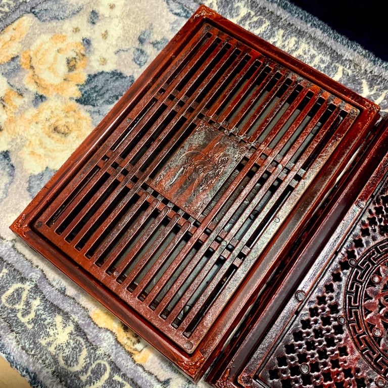 Khay nhựa đúc giả Gỗ Uống Trà mẫu truyền thống