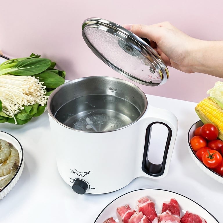 Nồi Lẩu Điện Đa Năng, Ca Nấu Mì Mini Dozzi 1.5L DZE128W
