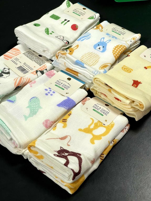 Set 10 Khăn Xô Organic Pile & Gauze xuất Nhật