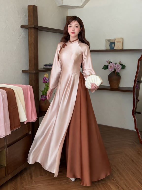 AD Bách Hoa nâu sữa (S->XXL)