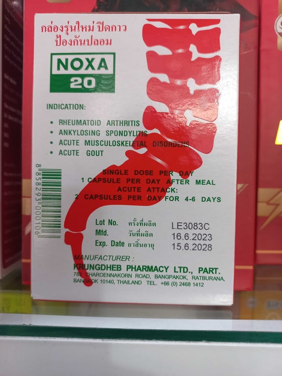 NOXA nhức thái đỏ 20 hộp 10 viên