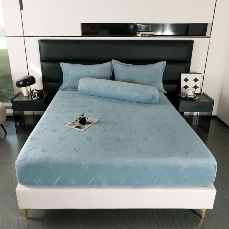 Set ga gối 4 món nỉ nhung CHT09