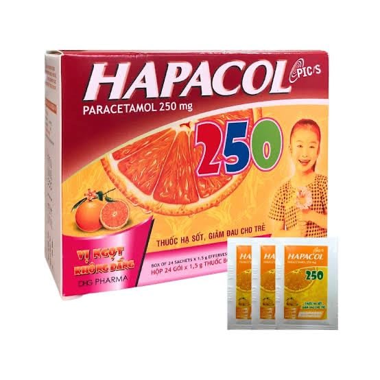 Hapacol 250 HẬU GIANG  h/24 gói