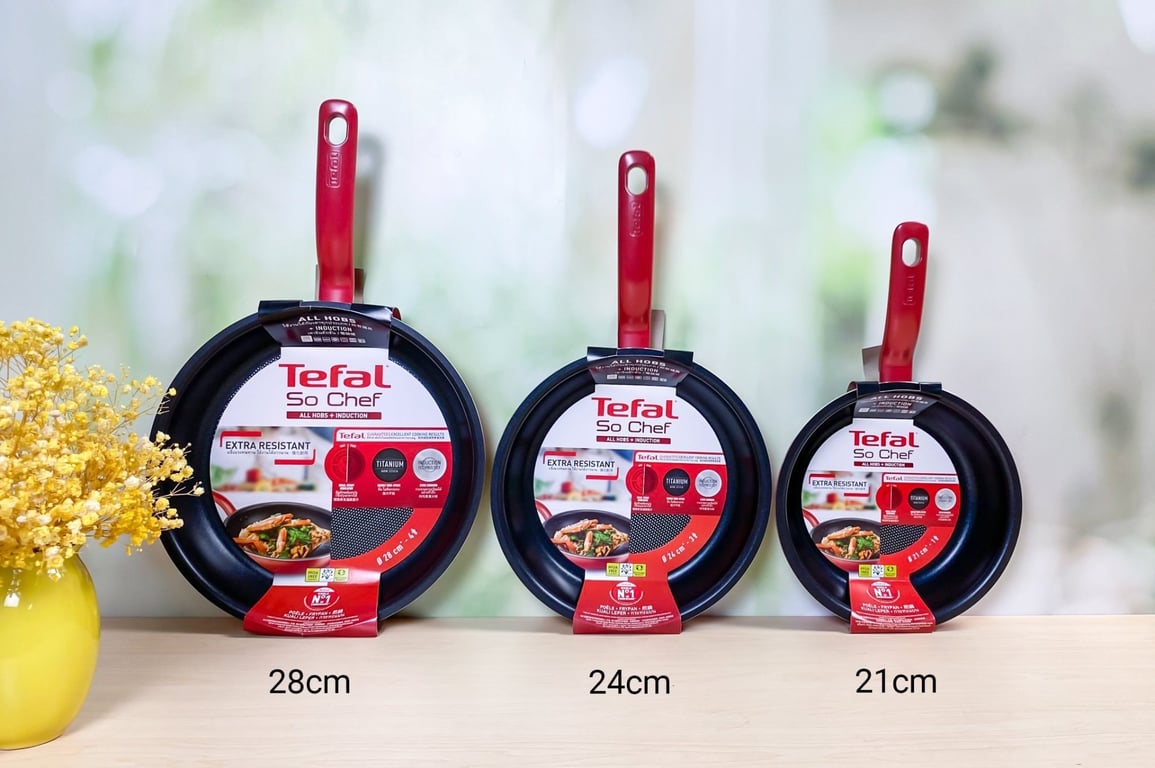 Chảo Tefal So Chef cạn  21cm - 24cm - 28cm