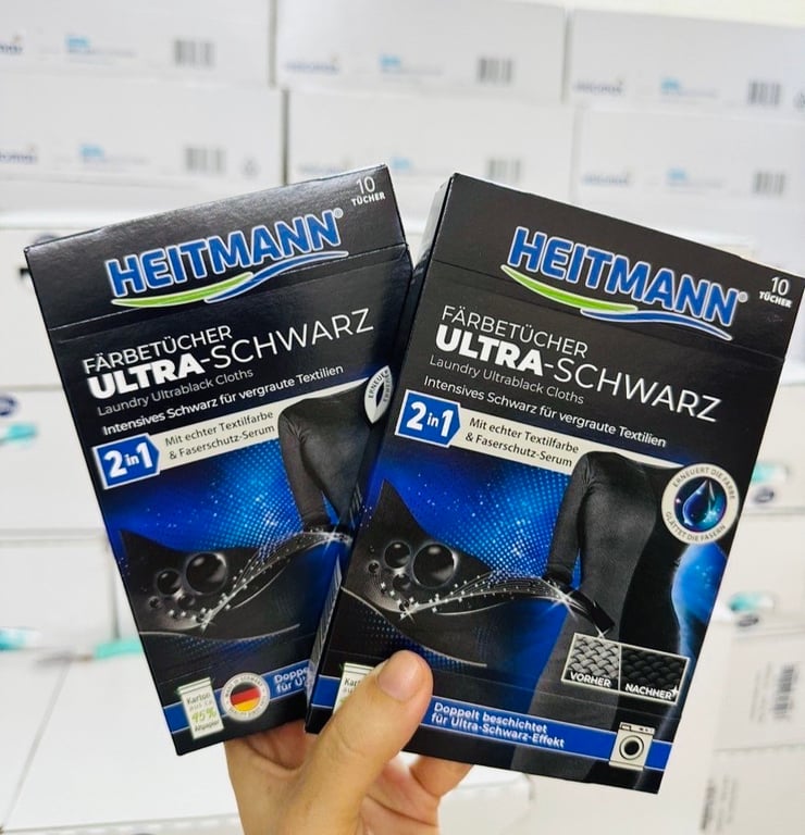 SET 10 TỜ GIẤY GIẶT - NHUỘM ĐEN QUẦN ÁO HEITMANN