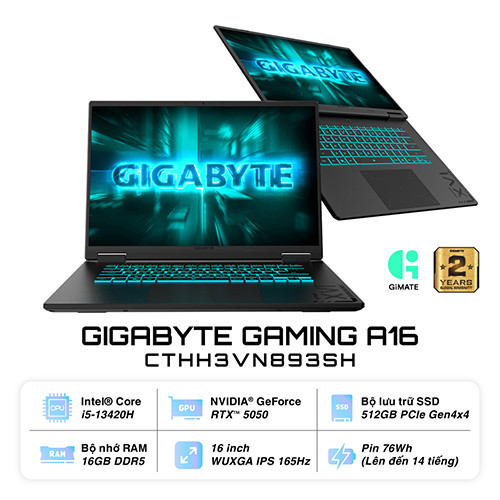 Laptop Gigabyte Gaming A16 CTHH3VN893SH