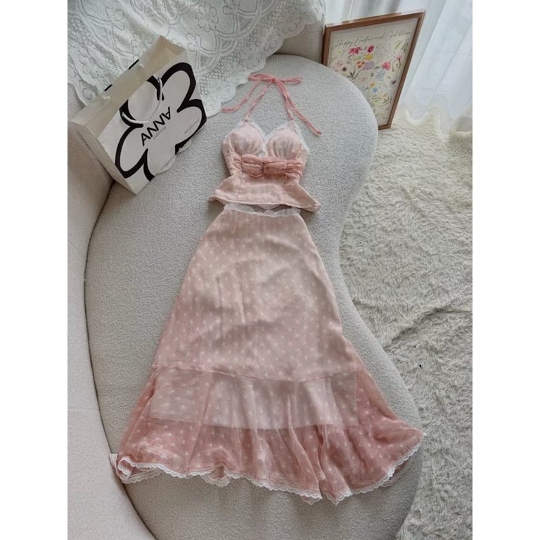Set Bộ Nữ Voan Hồng ANNA - Set Ivy áo