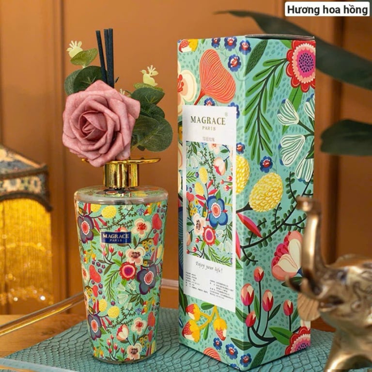 CHAI TINH DẦU KHUẾCH MÙI HƯƠNG HOA MAGRACE