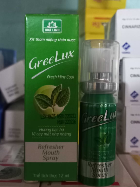 GreeLux fresh Mint cool xanh lá thơm miệng