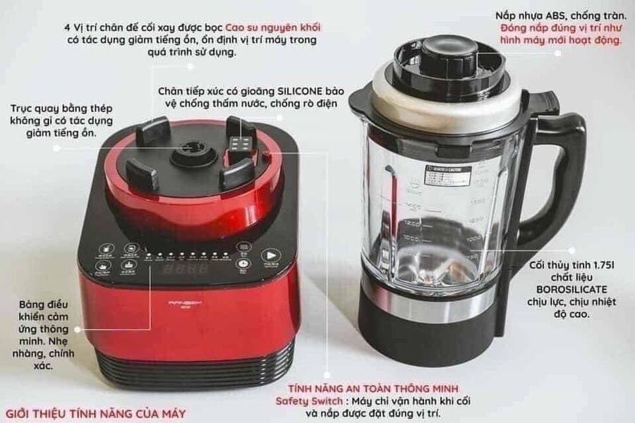 MÁY LÀM SỮA HẠT, MÁY XAY NẤU ĐA NĂNG RANBEM 735H - MODEL 2019