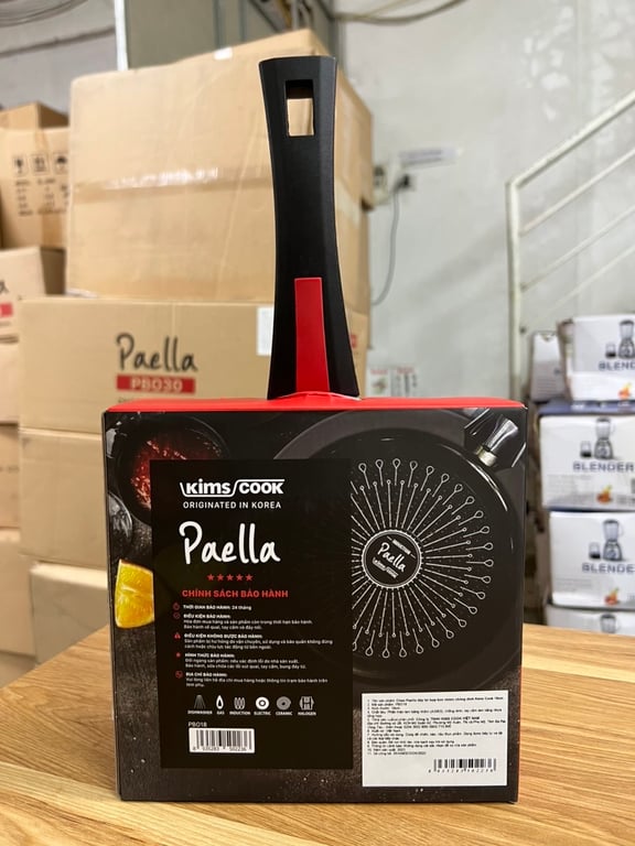 Chảo Paella đáy từ hợp kim nhôm chống dính KIMS COOK 18cm