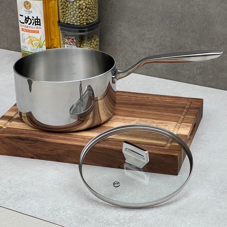 Quánh đúc inox 3 lớp đáy liền Kaiyo  size 16-18cm