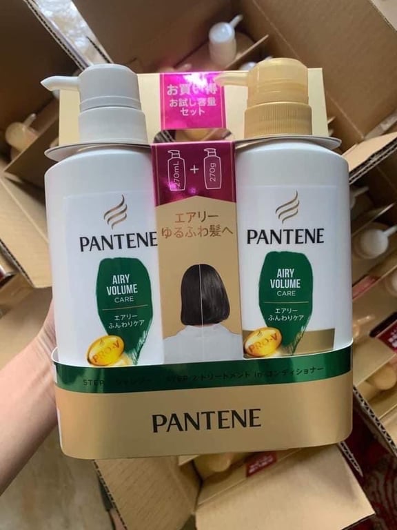 set quà tặng dầu gội + dầu xả Pantene Nhật (mỗi chai 270ml)