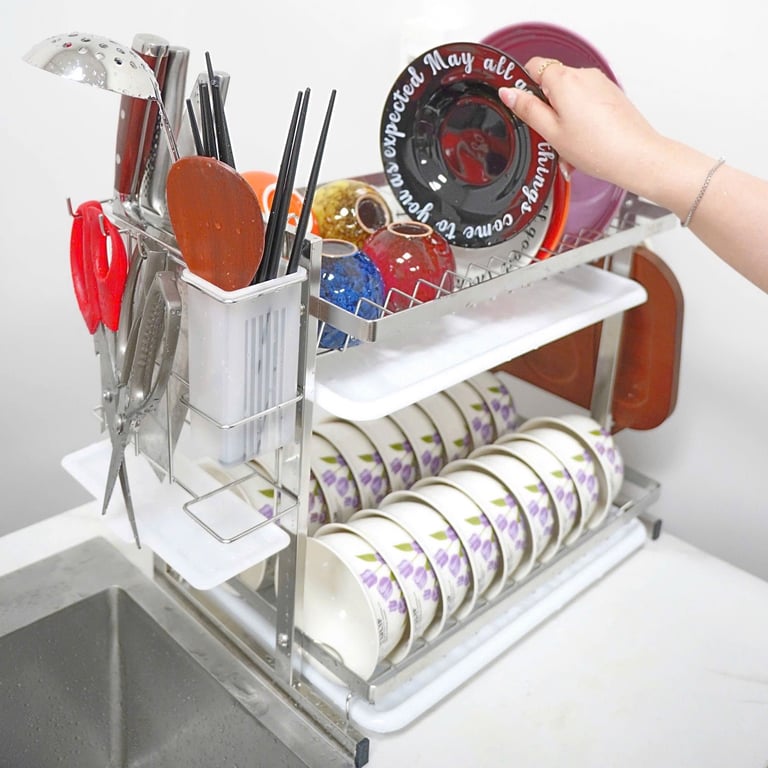 KỆ ÚP CHÉN BÁT INOX 304 GI-HOME - KC02