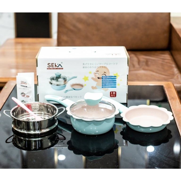 Bộ nồi chảo đá cao cấp chế biến ăn dặm cho bé SEKA