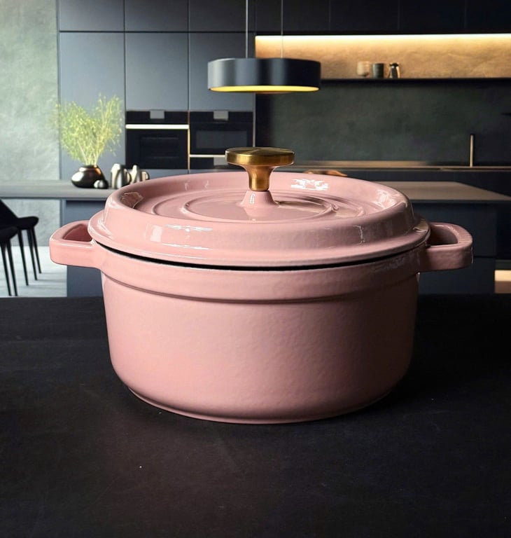 NỒI GANG MOOS ĐỨC 24CM – NÚM VÀNG LIMITED