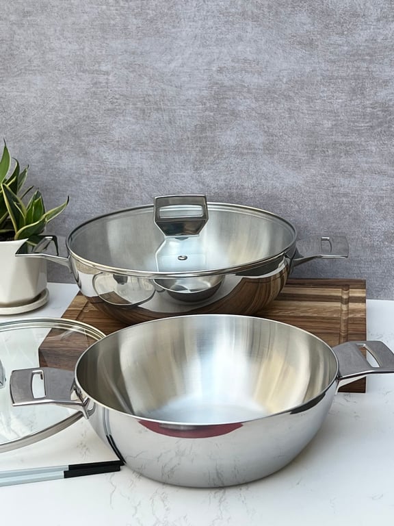 Chảo lẩu đúc inox 16/10 Kaiyo size 24-26