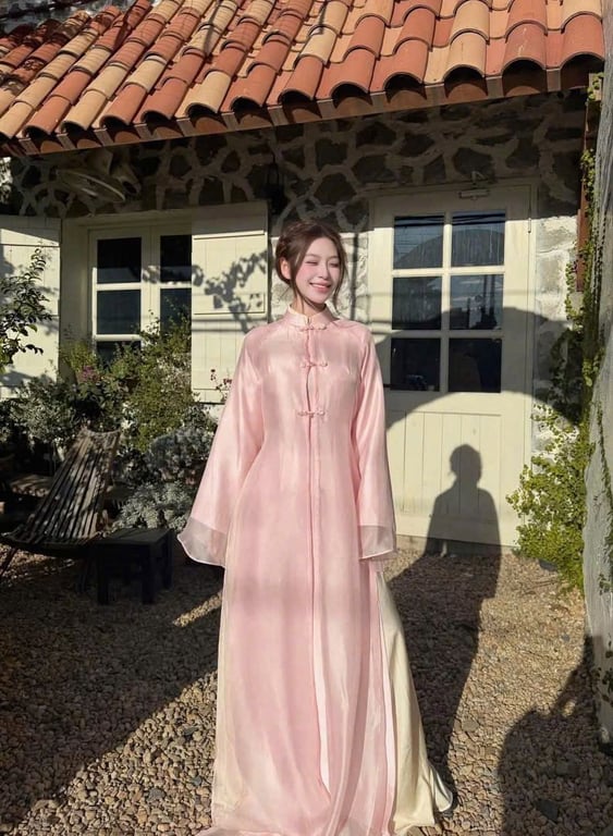 AD Thư Hiên + choàng hồng quần váy (S->XXL)