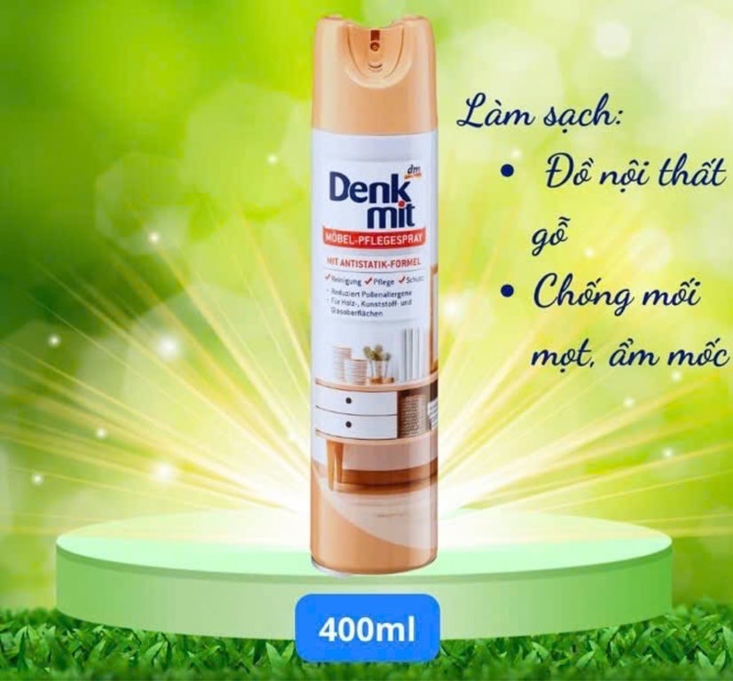 Xịt Vệ Sinh Nội Thất Gỗ Denkmit Đức 400ml ngăn nấm mốc mối mọt