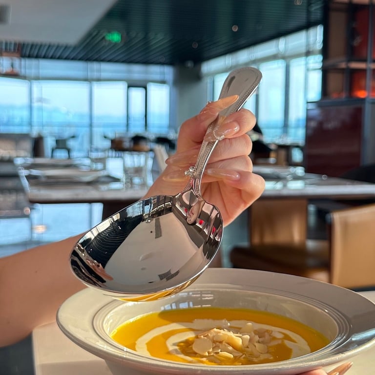 CKM147 - Muôi canh 23cm bản to inox 316