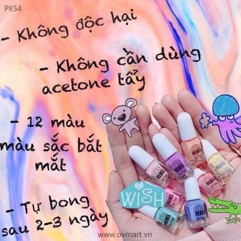 Set sơn móng tay cho bé gái