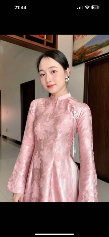AD gấm Hồng Điệp hồng (S->XXL)