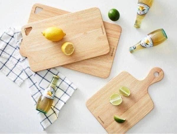 Bộ 3 Thớt Gỗ Cây Cao Su Lock&Lock LWC001S3