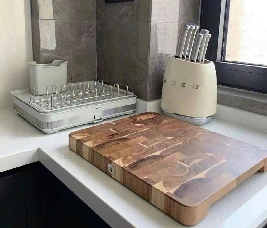 Thớt gỗ đặc WMF Fortenberg siêu hiếm – hàng Đức, dày chắc, chặt hay thái đều mê