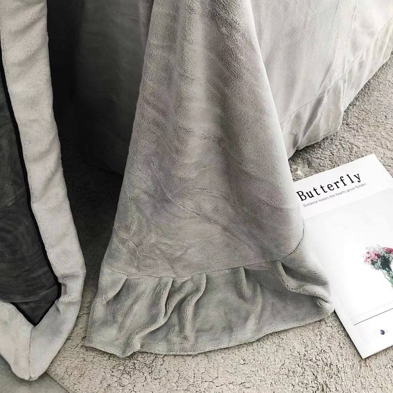 Bộ chăn ga gối nỉ lông cáo Elegance cao cấp CHT08