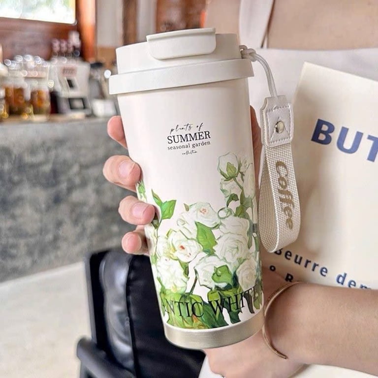 CỐC GIỮ NHIỆT HOA LÁ CÀNH