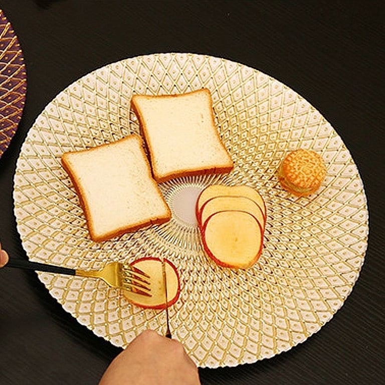 Đĩa Thủy Tinh Cao Cấp Hoa Văn Đuôi Công 33cm