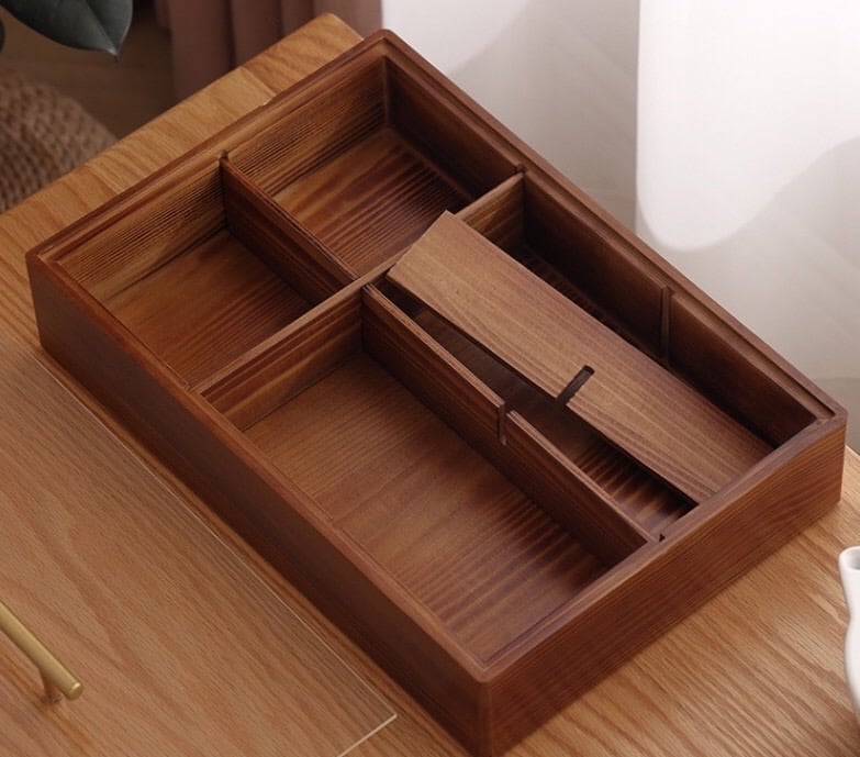 KHAY GỖ 6 NGĂN ĐỰNG BÁNH MỨT CÓ NẮP