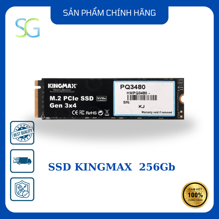 Ổ cứng SSD Kingmax Zeus PQ3480 256GB NVMe M.2 2280 PCIe Gen 3.0 x4