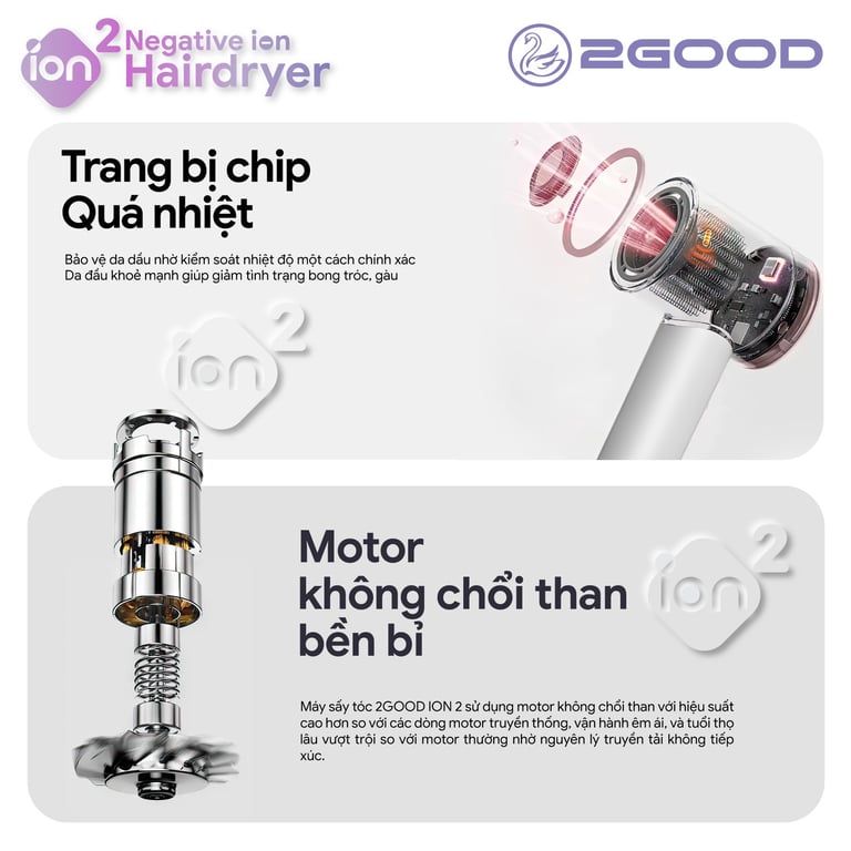 máy sấy tóc 2GOOD ion 2GOOD