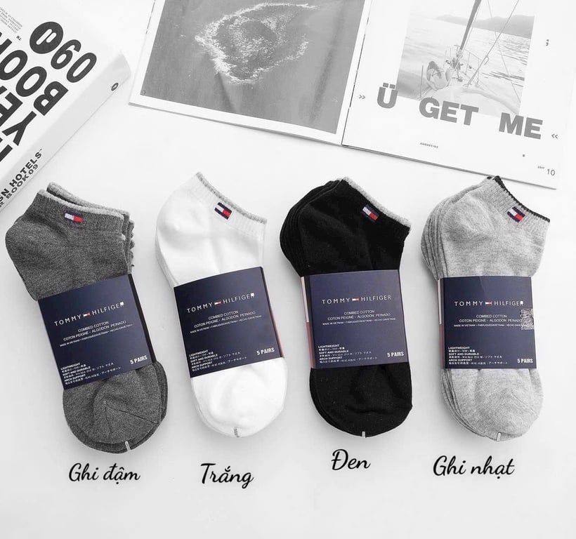 set 5 đôi Tất TOM.MY HIL.FIGER Hàng Xuất Dư Hãng