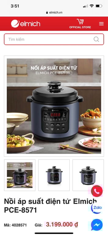 NỒI ÁP SUẤT ĐIỆN ELMICH 6L PCE-8571 🍃