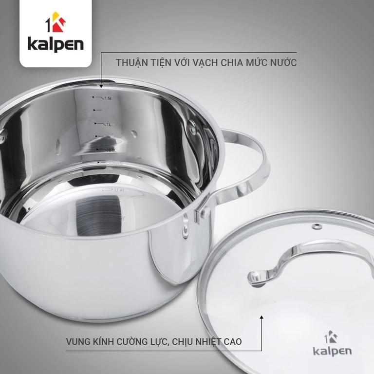 NỒI LẺ INOX KALPEN LERMAT SIZE 18CM, 20CM, 24CM