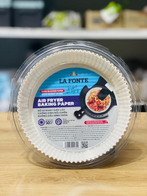 SET 50 KHAY GIẤY LÓT CHỐNG DÍNH DÙNG CHO NỒI CHIÊN KHÔNG DẦU LA FONTE