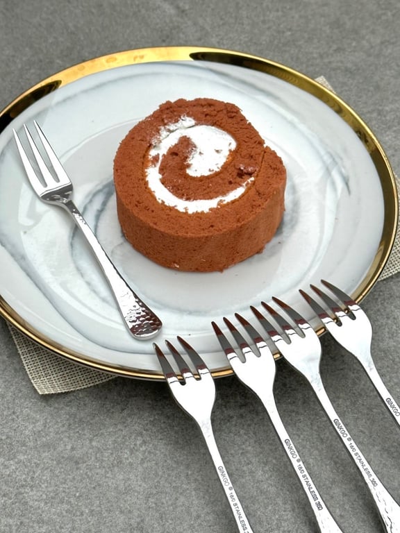 Set 5 dĩa inox cao cấp size nhỏ GINKGO 14cm