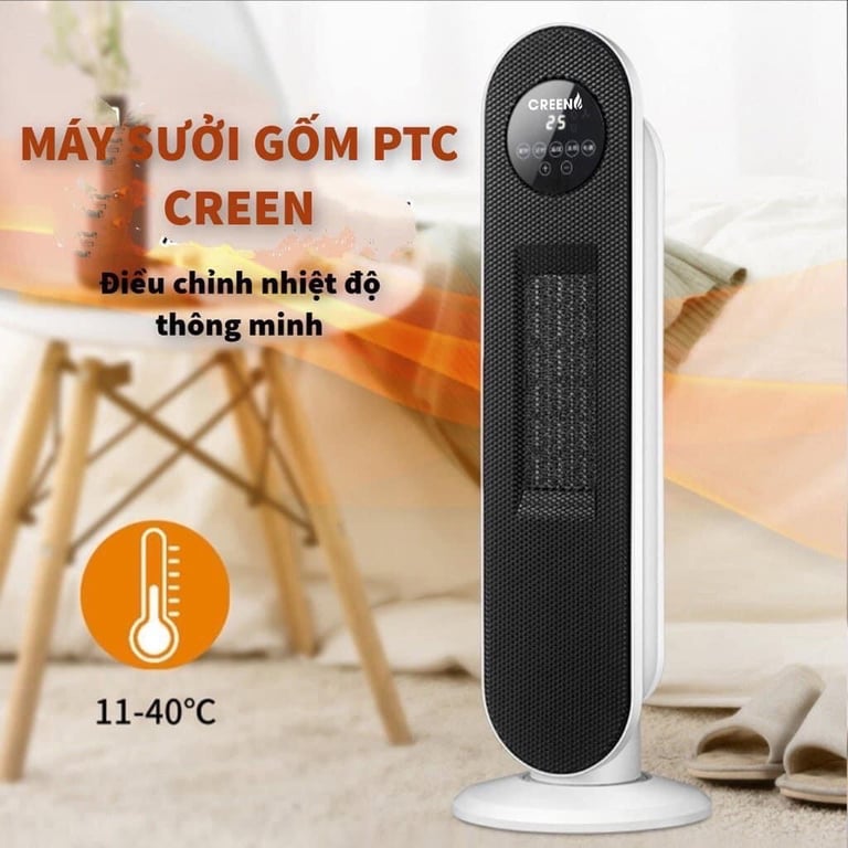 Máy sưởi gốm PTC Creen CR H79C (Bản cơ)