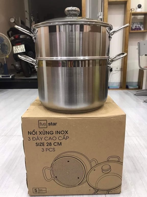 Bộ nồi kèm xửng hấp Fivestar size 30cm