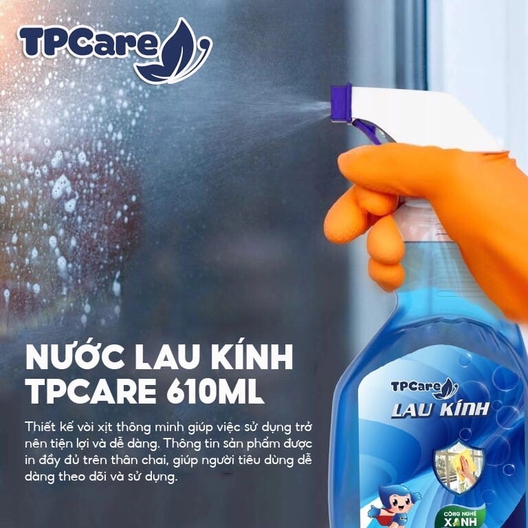 Nước lau kính TPcare 610ml