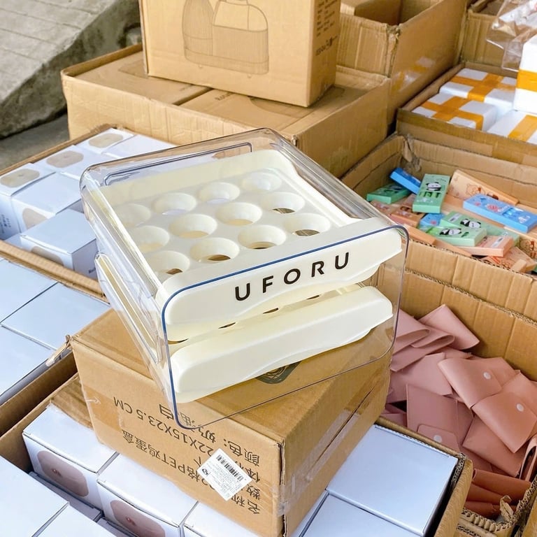KHAY ĐỰNG TRỨNG UFORU 2 TẦNG CÓ NẮP DẠNG KÉO 🐔