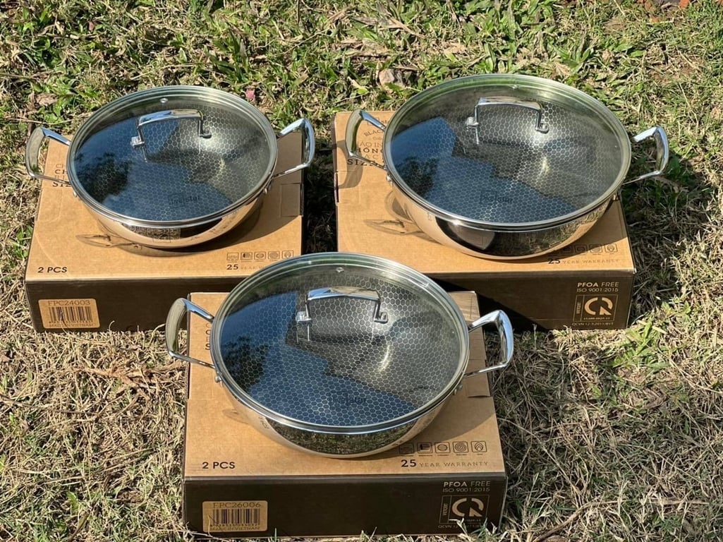 Chảo sâu lòng blackcube 2 quai cầm Five Star