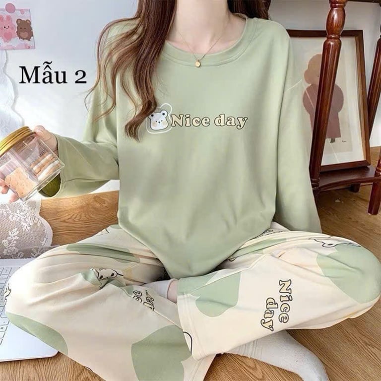 set dài tay mặc nhà