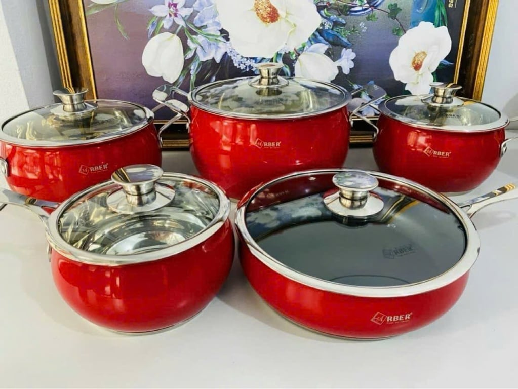 BỘ NỒI TỪ CHẢO CAO CẤP 5 MÓN ARBER AN06 SANG TRỌNG (an06smd)